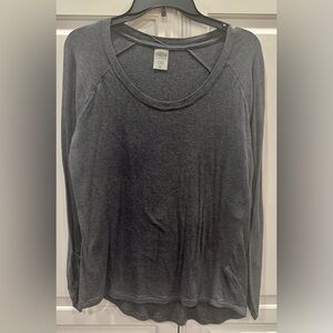 Calia by Carrie Underwood XL Ruched Sleeve Long Sleeved Top Grey